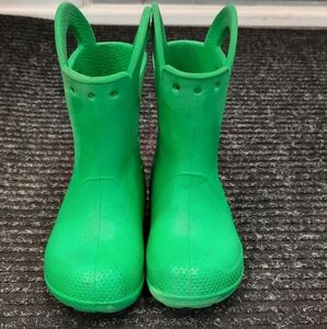 CROCS Kids Green Rain Boots sz11